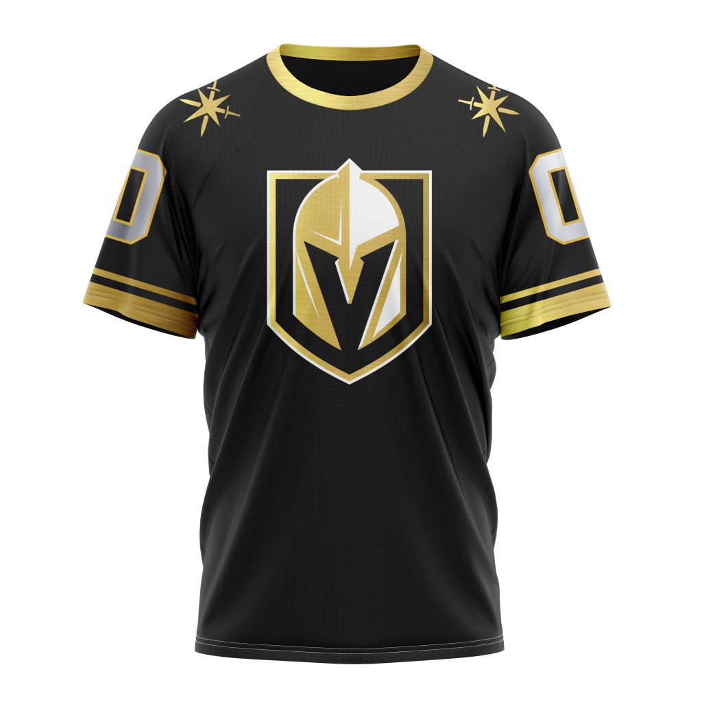 Vegas Golden Knights Special Black And Gold Design 01 Personalized Name And Number T-Shirt Style Neasalamis.com