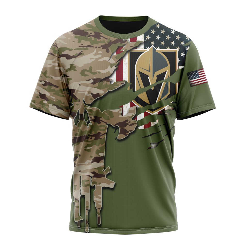 Vegas Golden Knights Special Camo Skull Design Personalized Name And Number T-Shirt Style Neasalamis.com