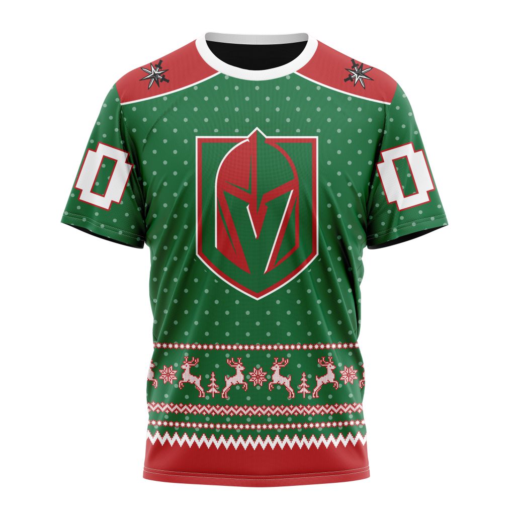 Vegas Golden Knights Special Christmas Apparel Personalized Name And Number T-Shirt Style Neasalamis.com