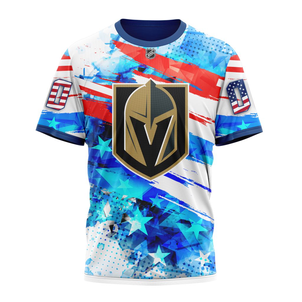 Vegas Golden Knights Special Concept For Independence Day Personalized Name And Number T-Shirt Style Neasalamis.com