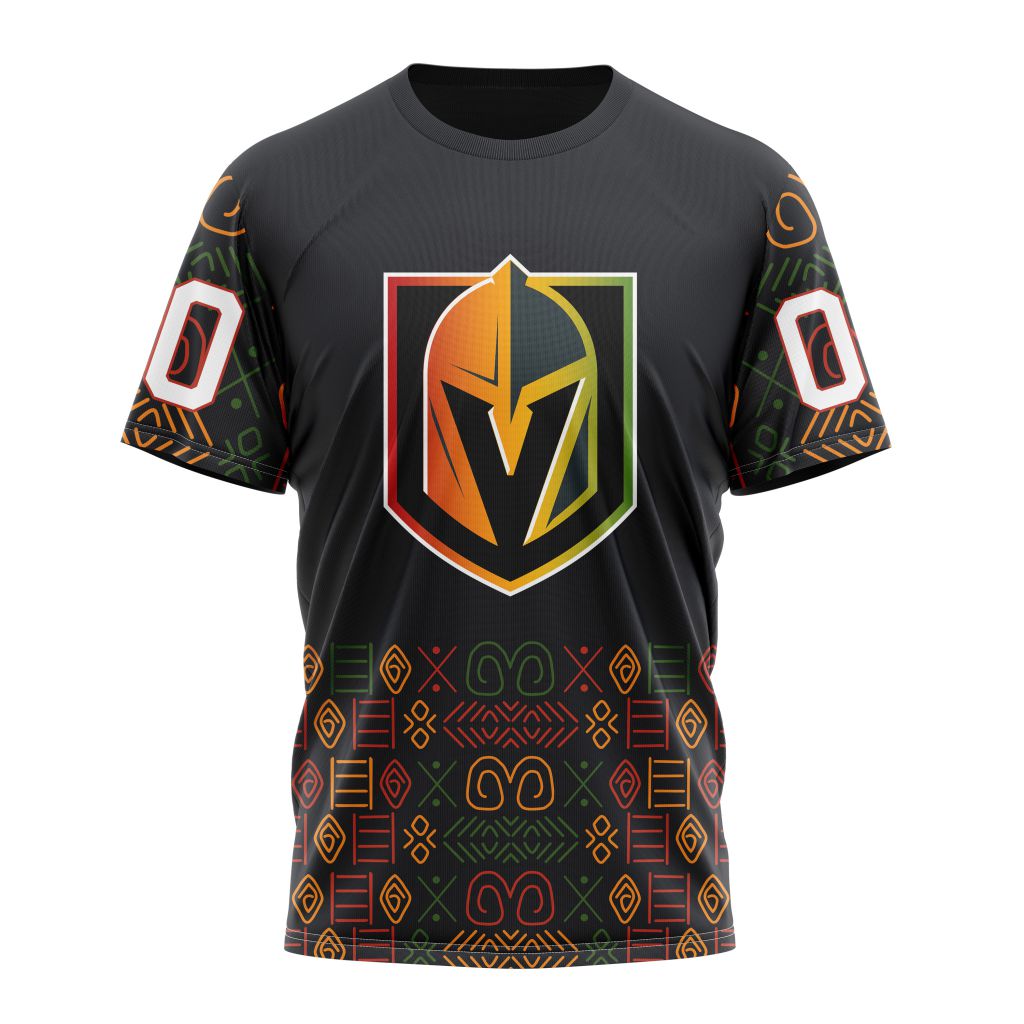 Vegas Golden Knights Special Design For Black History Month 01 Personalized Name And Number T-Shirt Style Neasalamis.com