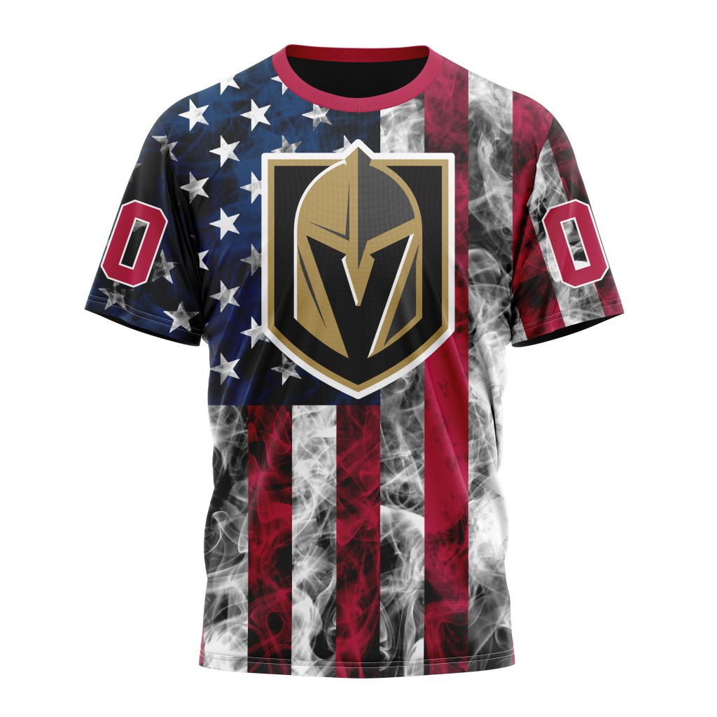 Vegas Golden Knights Special Design For Independence Day The Fourth Of July 01 Personalized Name And Number T-Shirt Style Neasalamis.com
