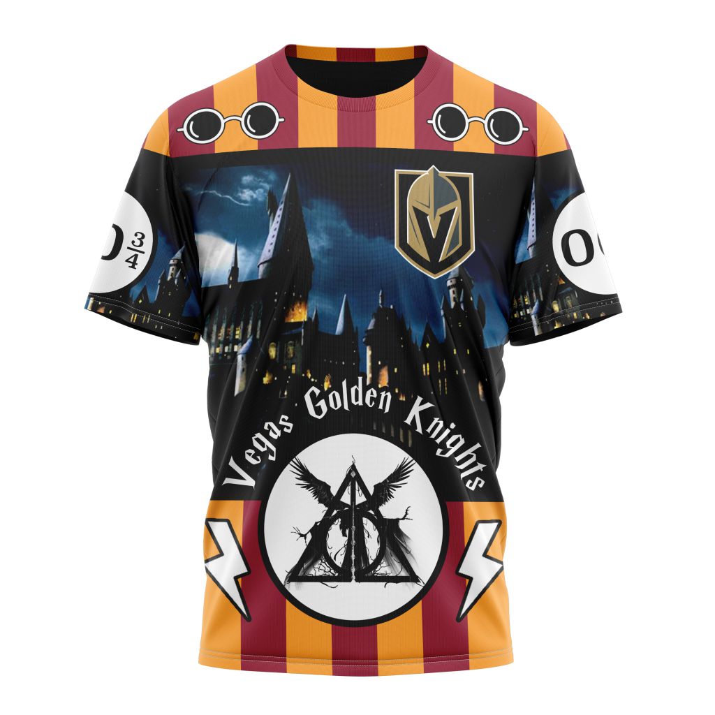 Vegas Golden Knights Special Design With Harry Potter Theme Personalized Name And Number T-Shirt Style Neasalamis.com