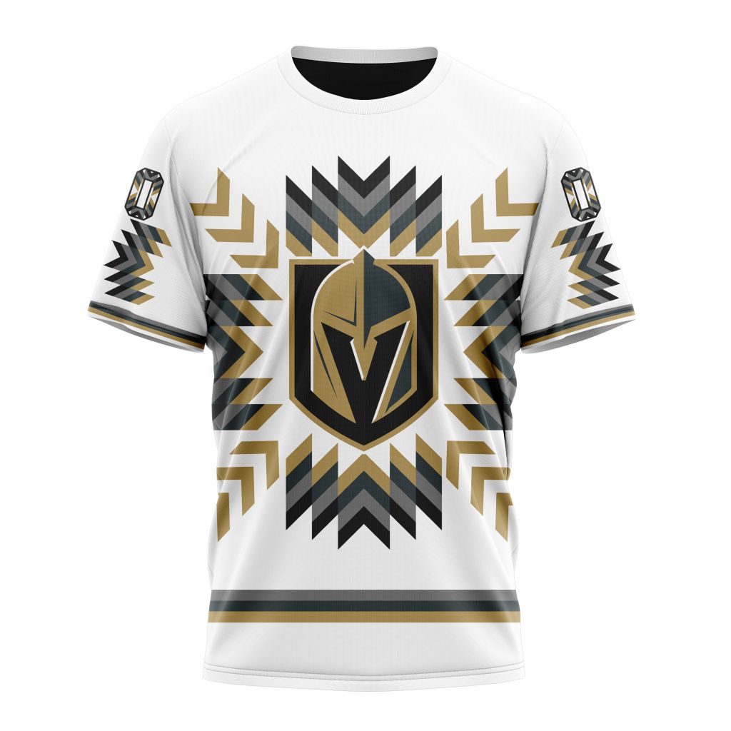 Vegas Golden Knights Special Design With Native Pattern Personalized Name And Number T-Shirt Style Neasalamis.com