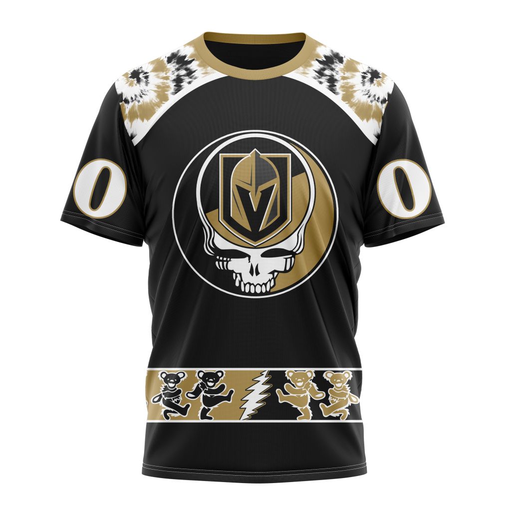 Vegas Golden Knights Special Grateful Dead Design Personalized Name And Number T-Shirt Style Neasalamis.com