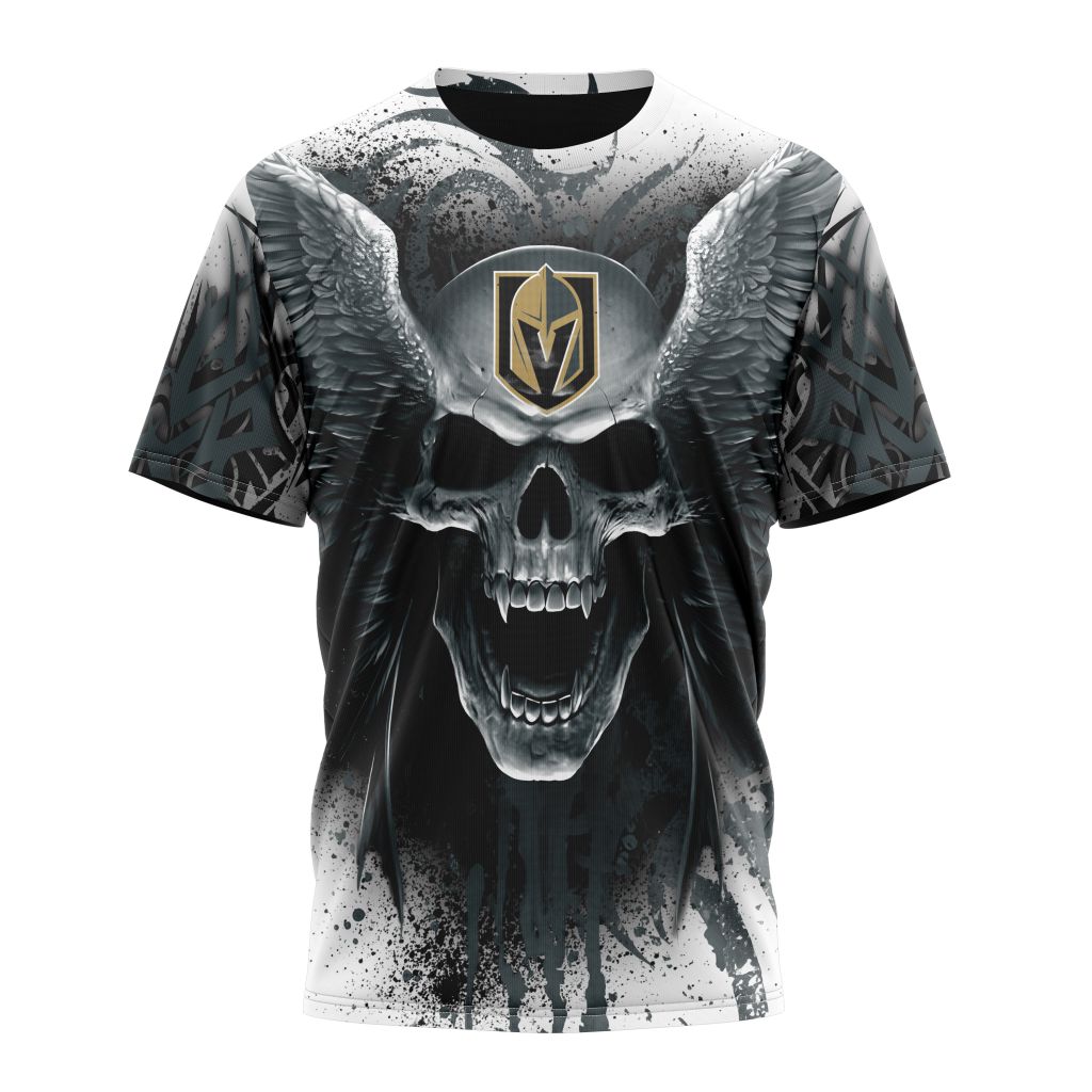 Vegas Golden Knights Special Kits With Skull Art T-Shirt Style Neasalamis.com