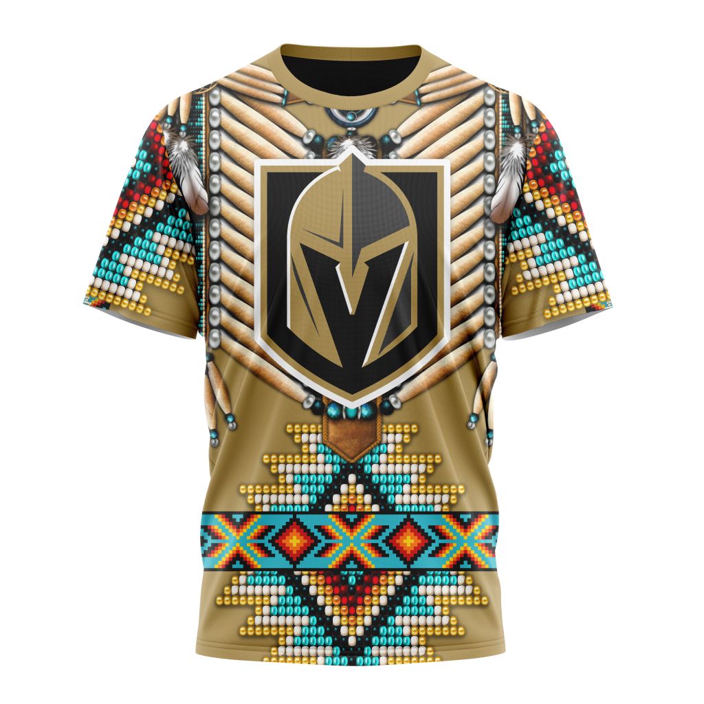 Vegas Golden Knights Special Native Costume Design 02 Personalized Name And Number T-Shirt Style Neasalamis.com
