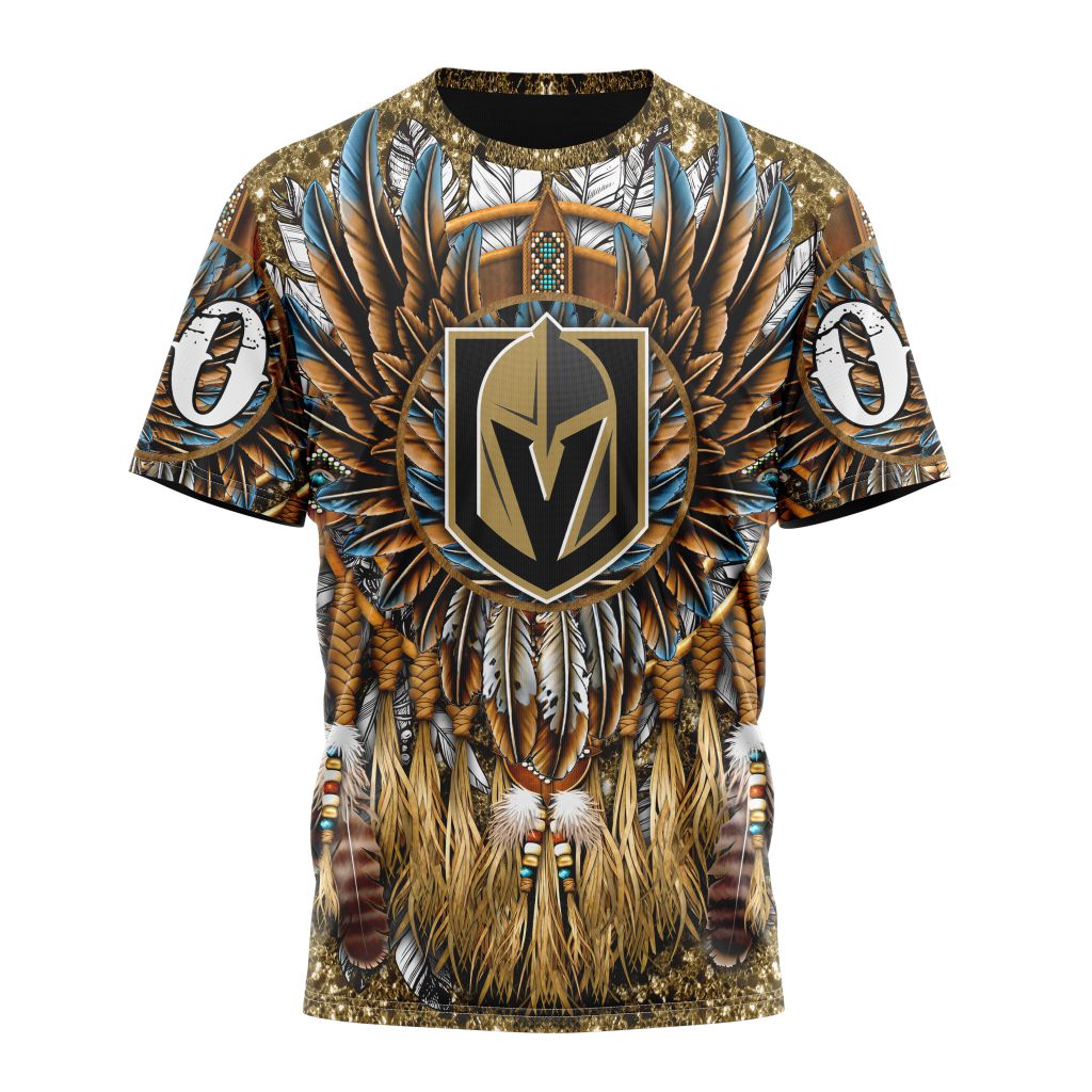 Vegas Golden Knights Special Native Costume Design Personalized Name And Number T-Shirt Style Neasalamis.com