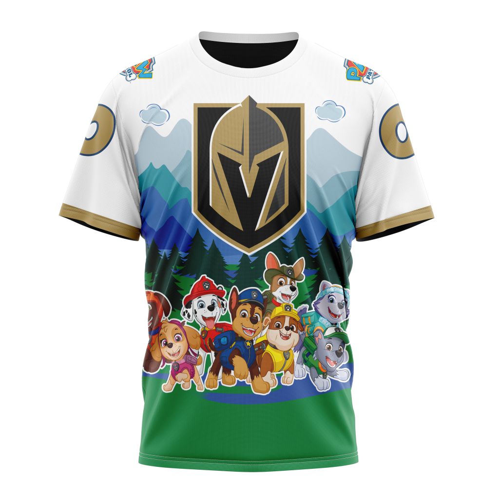 Vegas Golden Knights Special Paw Patrol Design 01 Personalized Name And Number T-Shirt Style Neasalamis.com