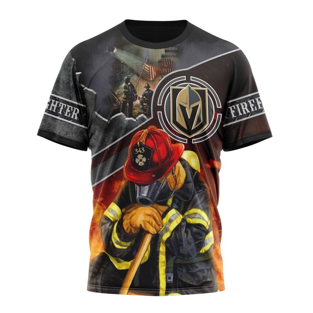 Vegas Golden Knights Specialized Kits To Honor FireFighter In Patriot Day We Will Never Forget Personalized Name And Number T-Shirt Style 91046 Neasalamis.com