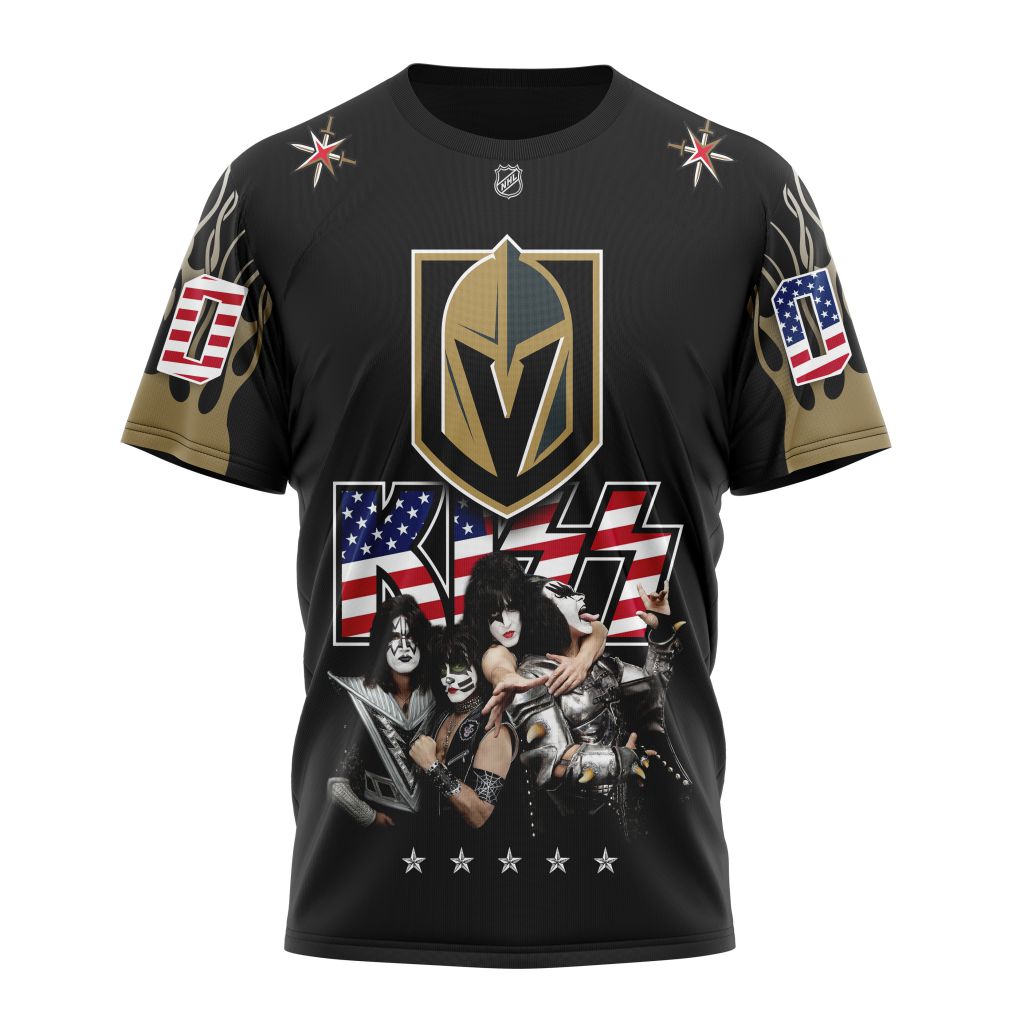 Vegas Golden Knights X Kiss Specialized Design Personalized Name And Number T-Shirt Style 47078 Neasalamis.com