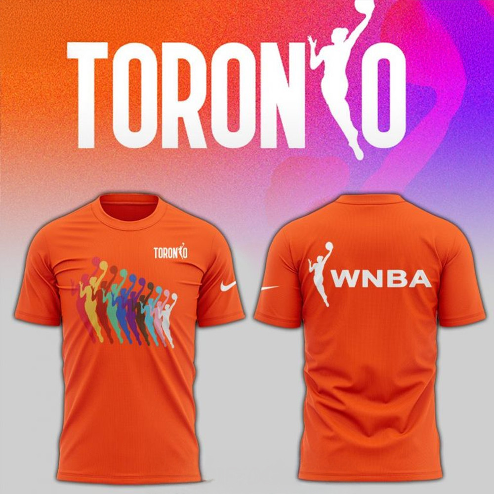 WNBA Toronto New 2025 Orange T-Shirt Basketball Neasalamis.com