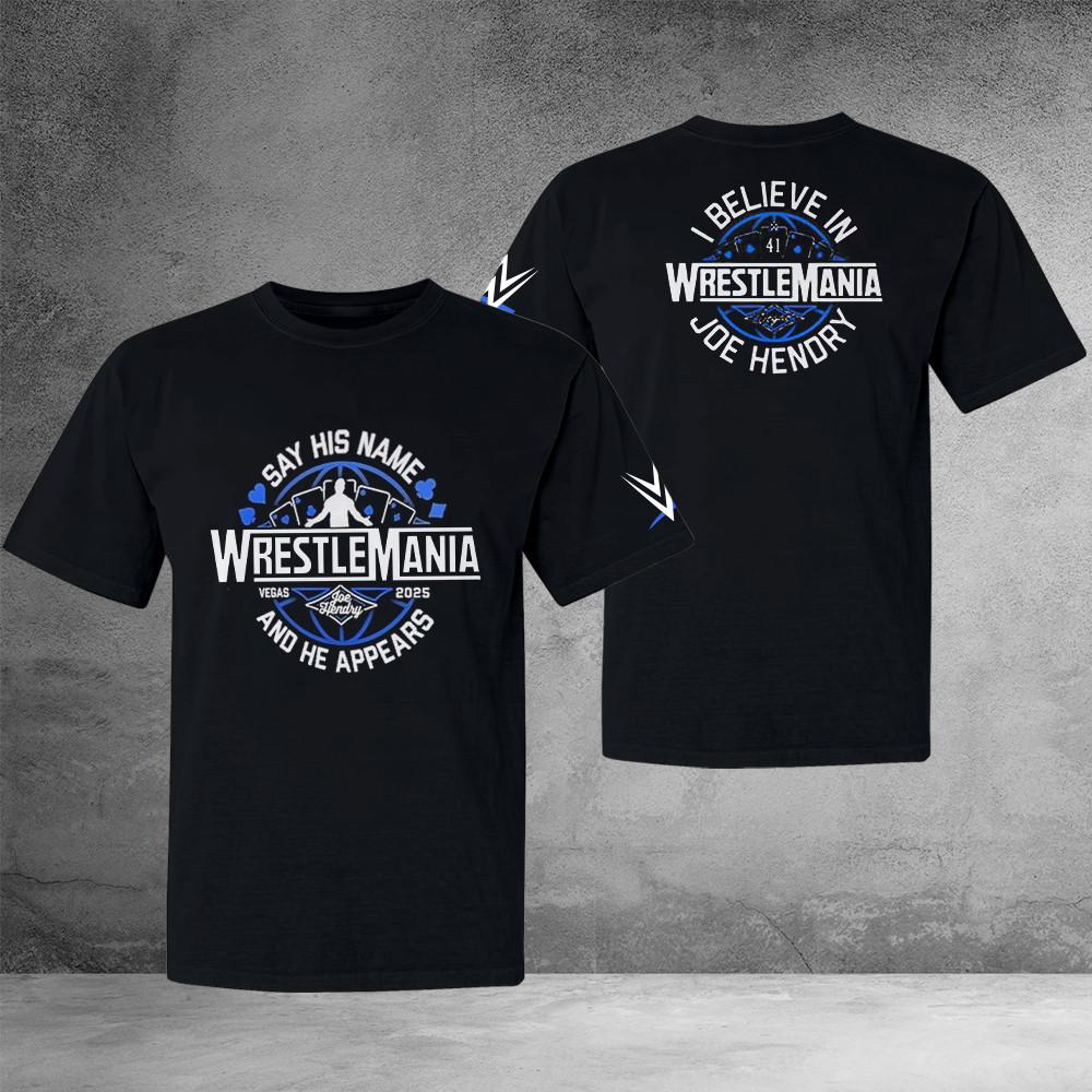 WWE Joe Hendry WrestleMania 41 Logo T-Shirt Gift Ideas For Husband Neasalamis.com