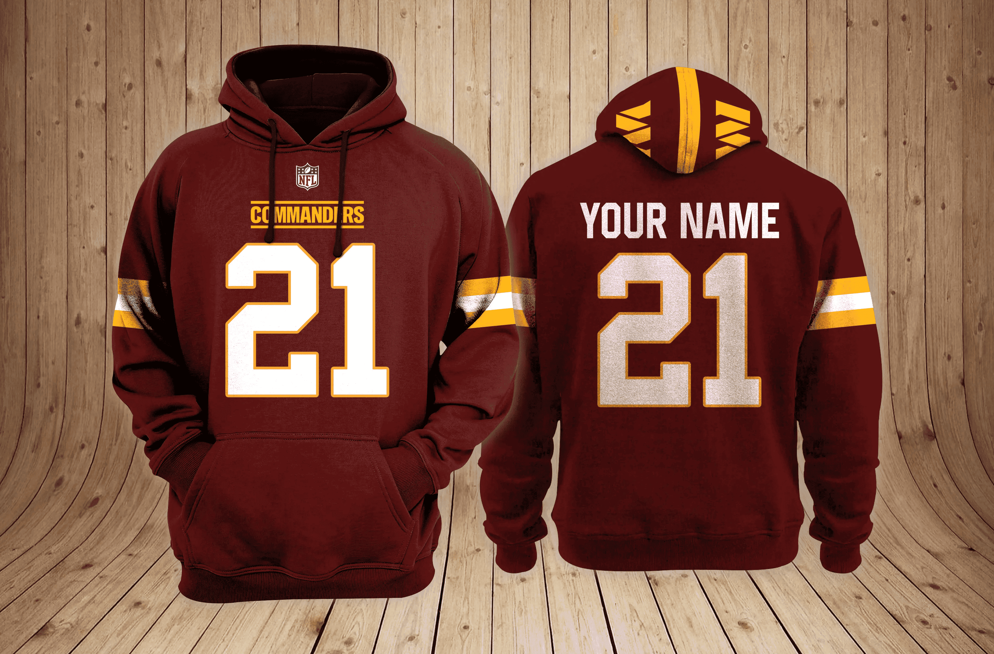 Washington Commanders NFL Team 3D Hoodie Neasalamis