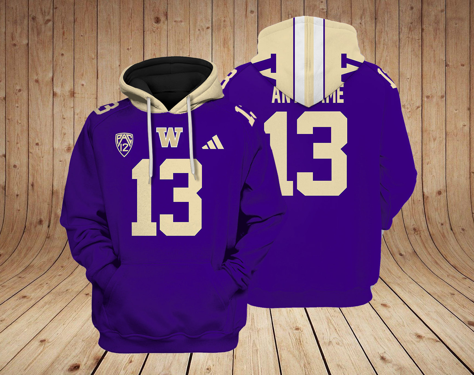 Washington Huskies NCAA Custom 3D Hoodie PT Neasalamis