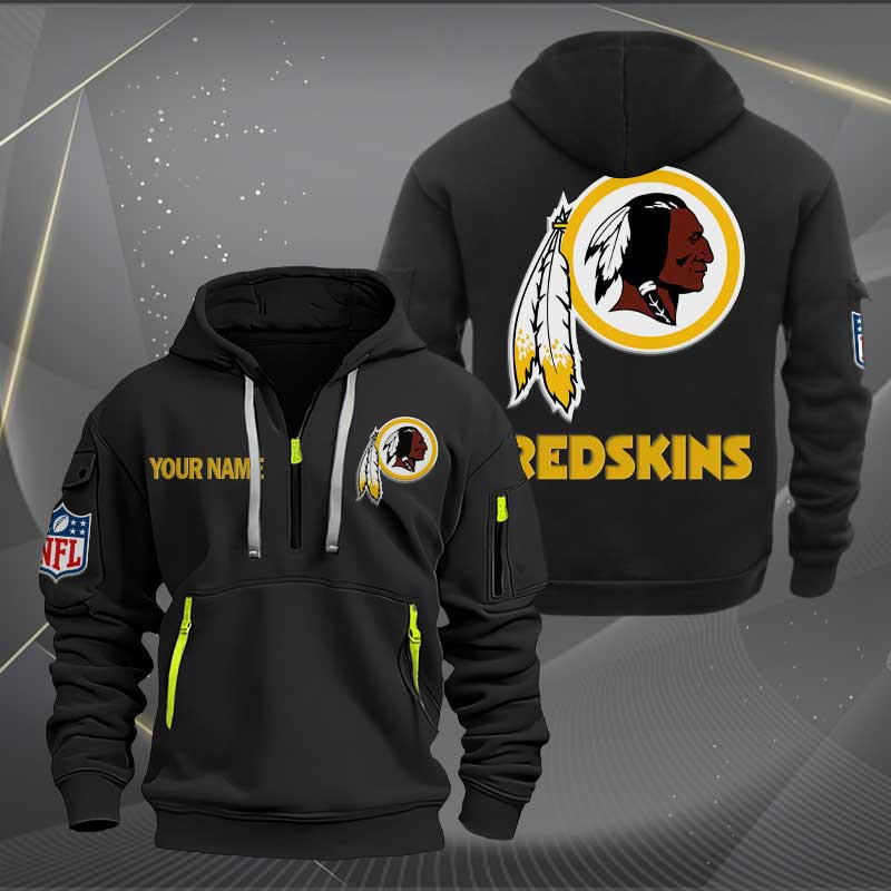 Washington Redskins Logo NFL Quarter Zip Hoodie Neasalamis