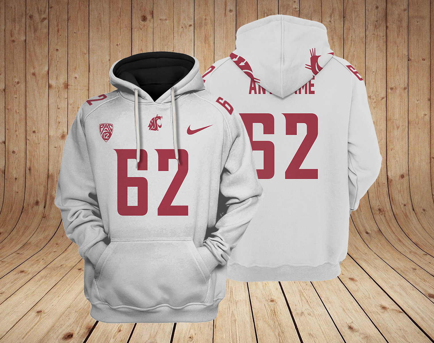 Washington State Cougars NCAA Custom 3D Hoodie PT Neasalamis