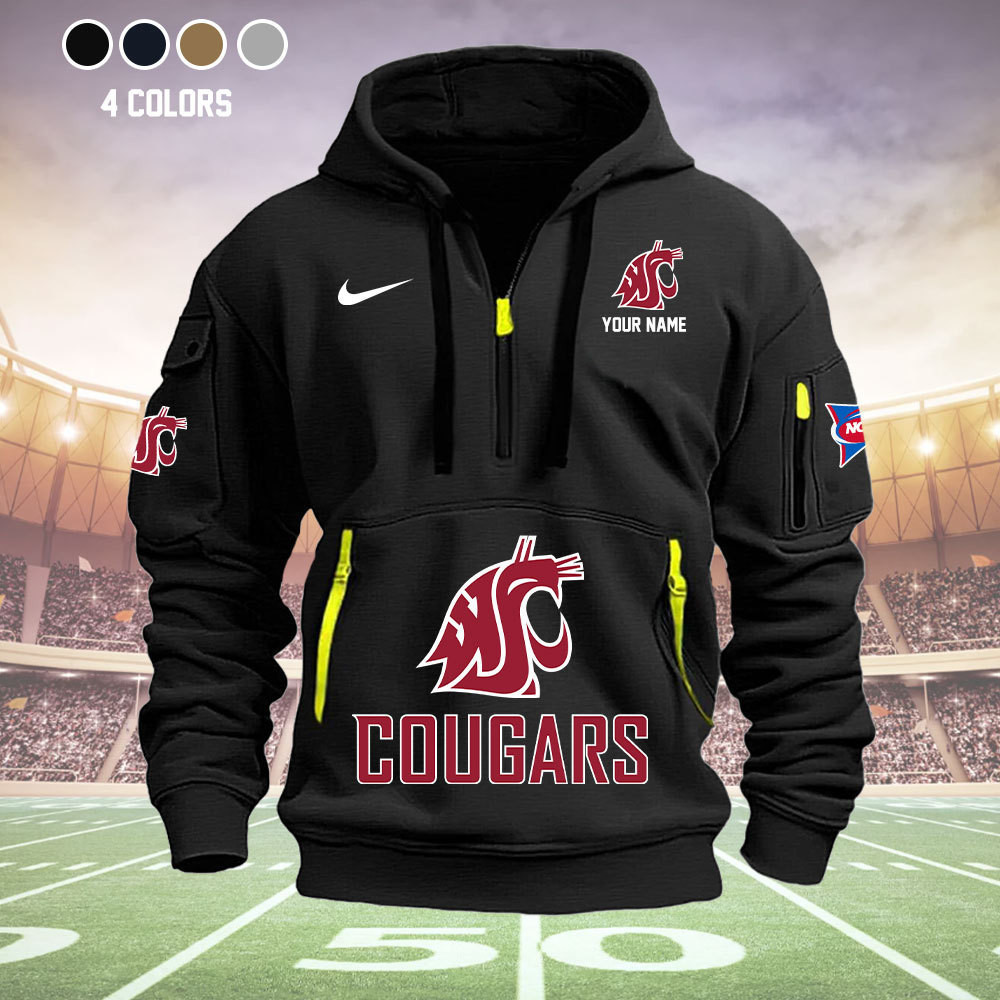 Washington State Cougars Quarter Zip Hoodie Set Neasalamis