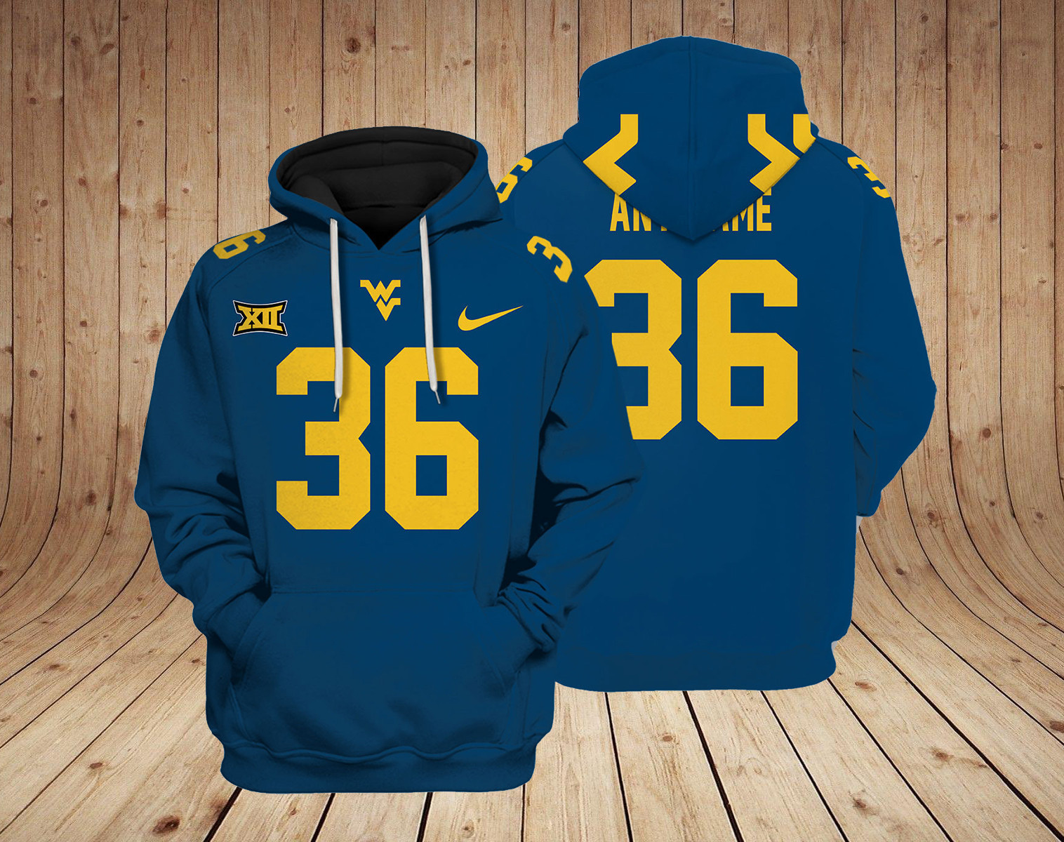 West Virginia Mountaineers NCAA Custom 3D Hoodie PT Neasalamis