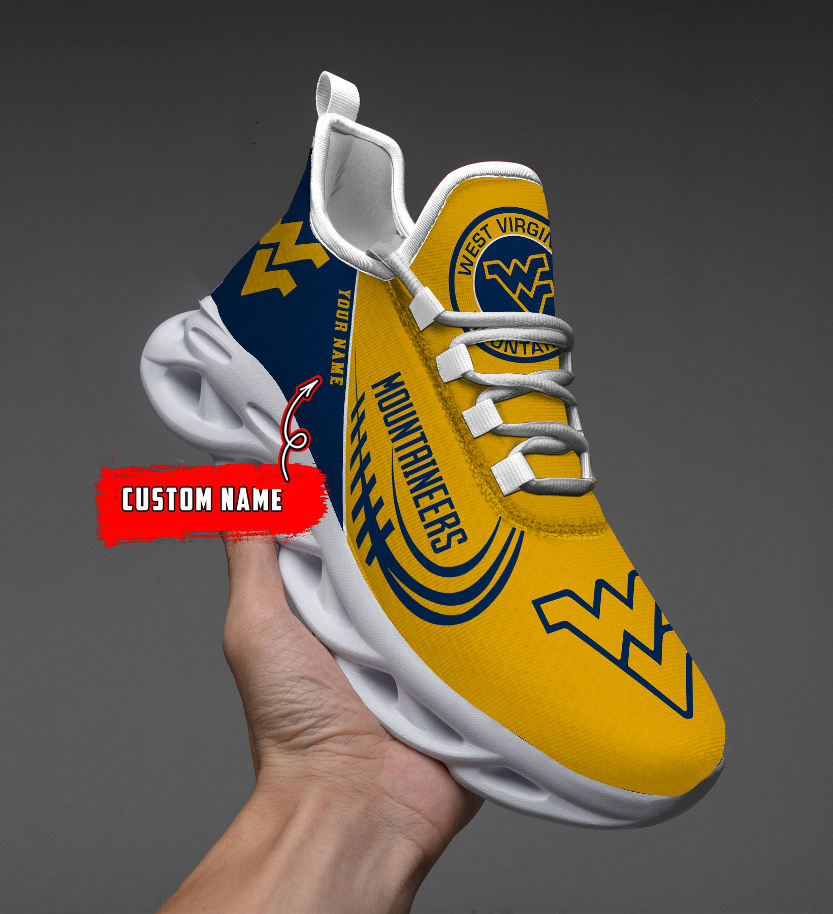 West Virginia Mountaineers NCAA Max Soul Shoes Sneakers For Men And Women neasalamis.com
