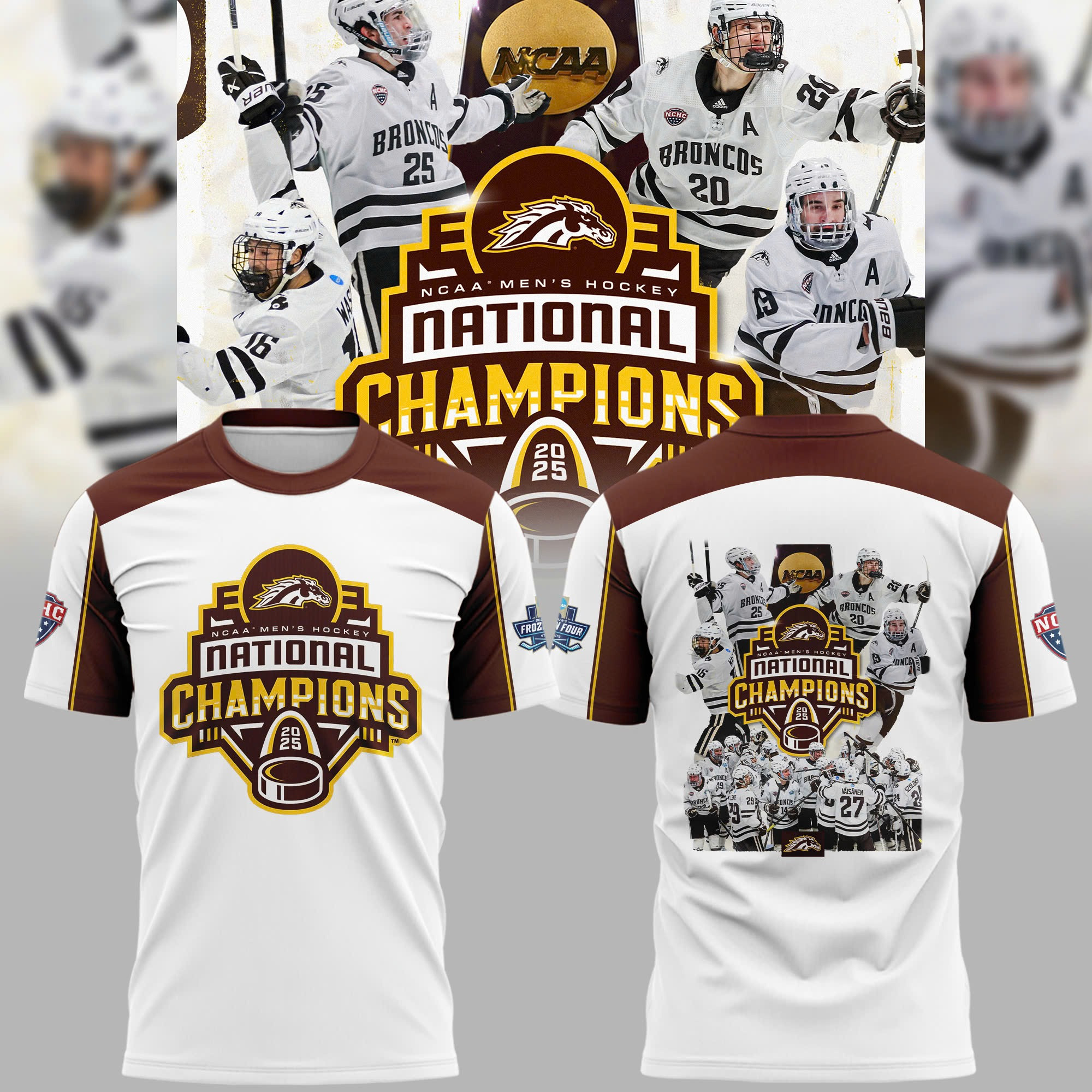 Western Michigan Broncos National Championship 2025 Shirt NCAA Hockey Fan Gear Best Gifts Neasalamis.com