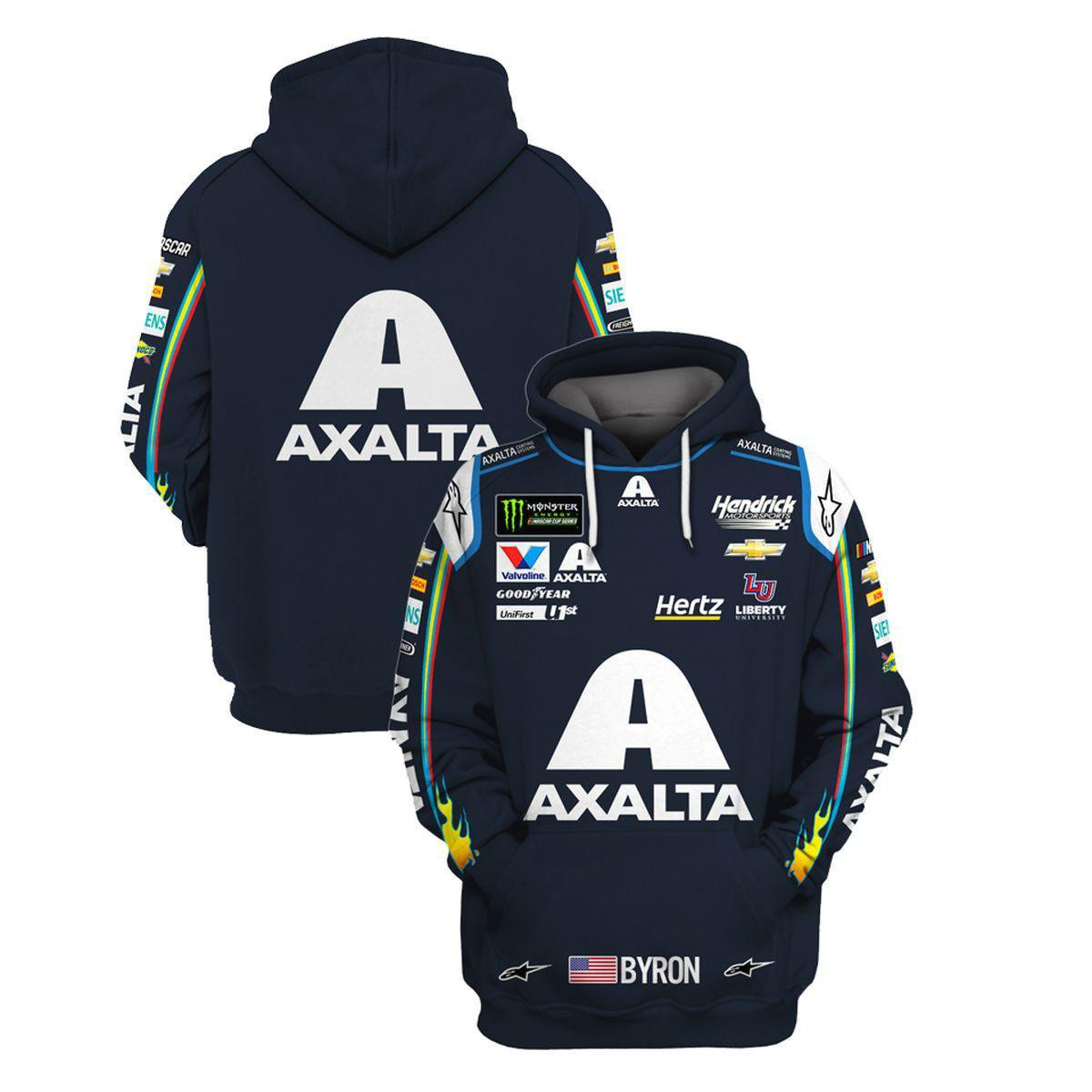 William Byron Axalta All Over Print Hoodie Neasalamis