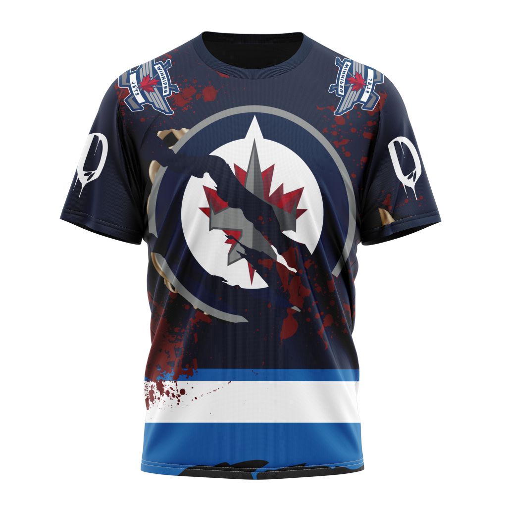 Winnipeg Jets Specialized Design Jersey With Your Ribs For Halloween Personalized Name And Number T-Shirt Style 13713 Neasalamis.com