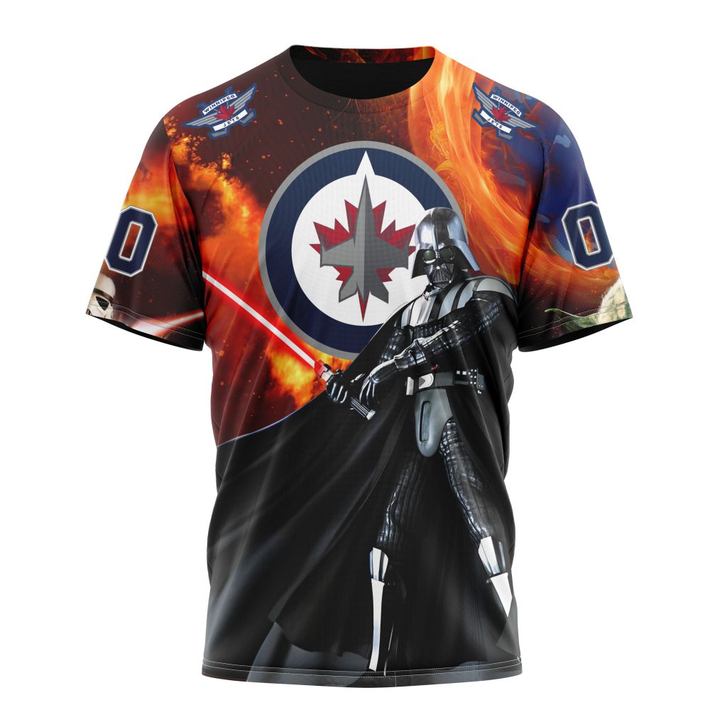 Winnipeg Jets Specialized Design X Star War Personalized Name And Number T-Shirt Style Neasalamis.com