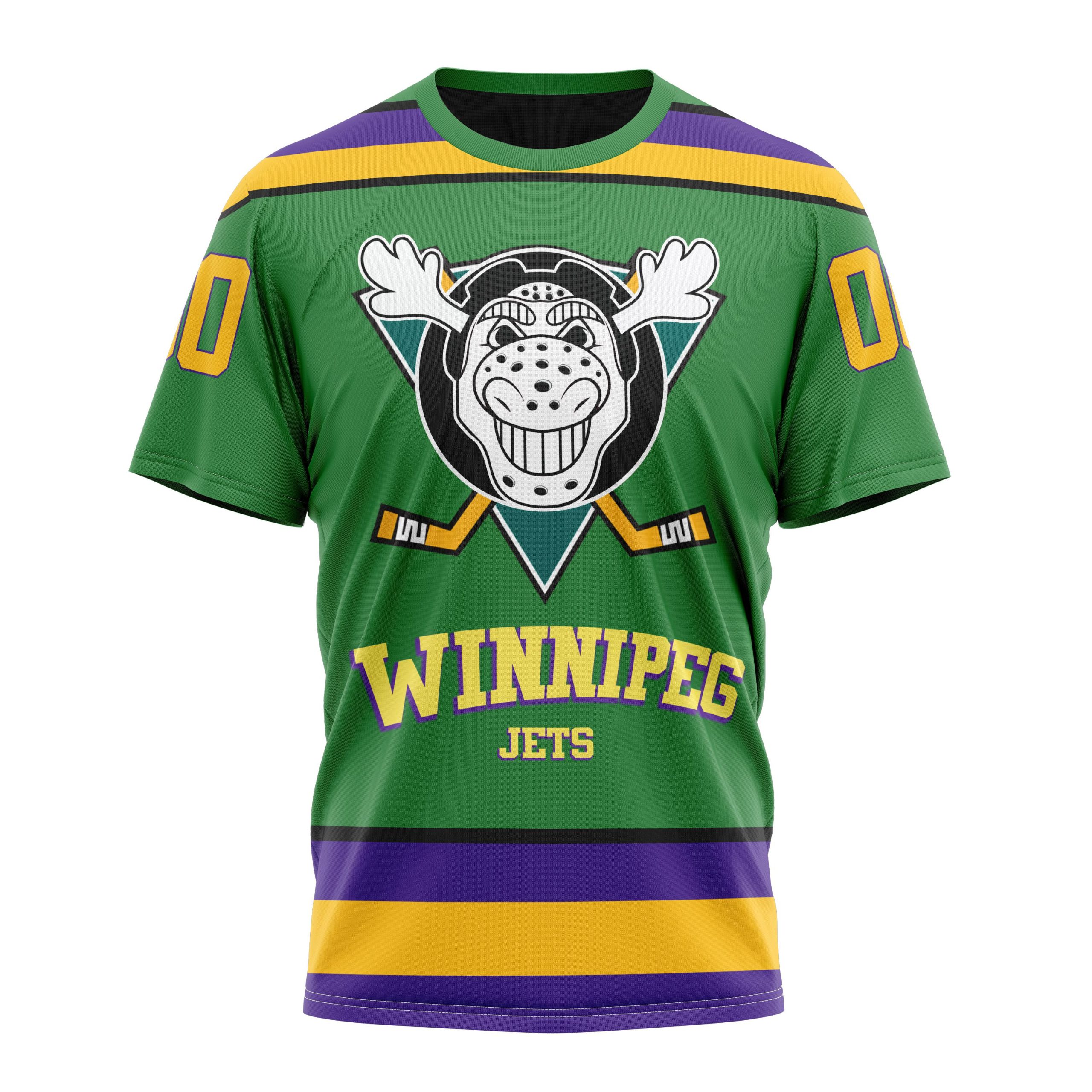 Winnipeg Jets Specialized Design X The Mighty Ducks Personalized Name And Number T-Shirt Style Neasalamis.com