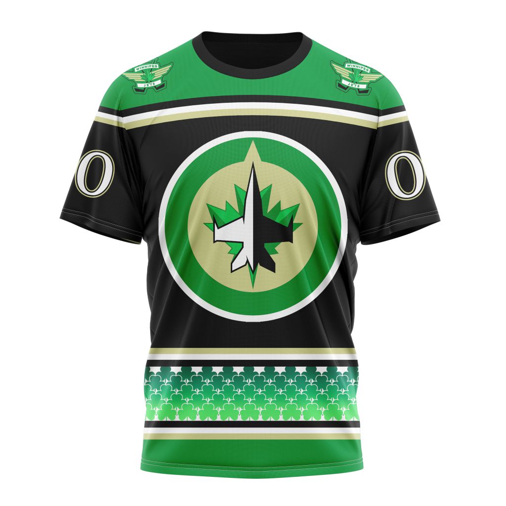 Winnipeg Jets Specialized Hockey Celebrate St Patrick's Day Personalized Name And Number T-Shirt Style Neasalamis.com