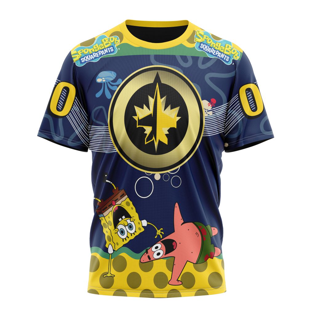Winnipeg Jets Specialized Jersey With SpongeBob Personalized Name And Number T-Shirt Style Neasalamis.com