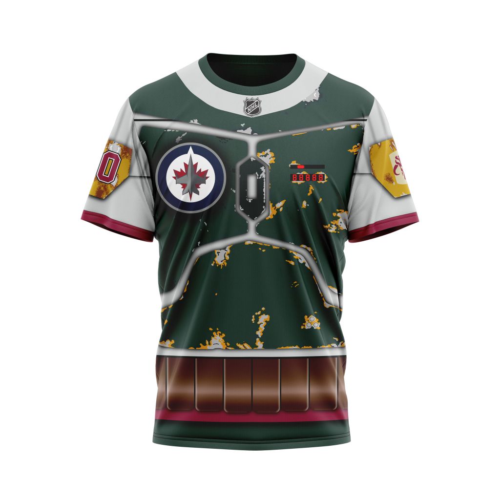 Winnipeg Jets X Boba Fett's Armor Specialized Design For Star Wars Fourth Of July Personalized Name And Number T-Shirt Style 84500 Neasalamis.com