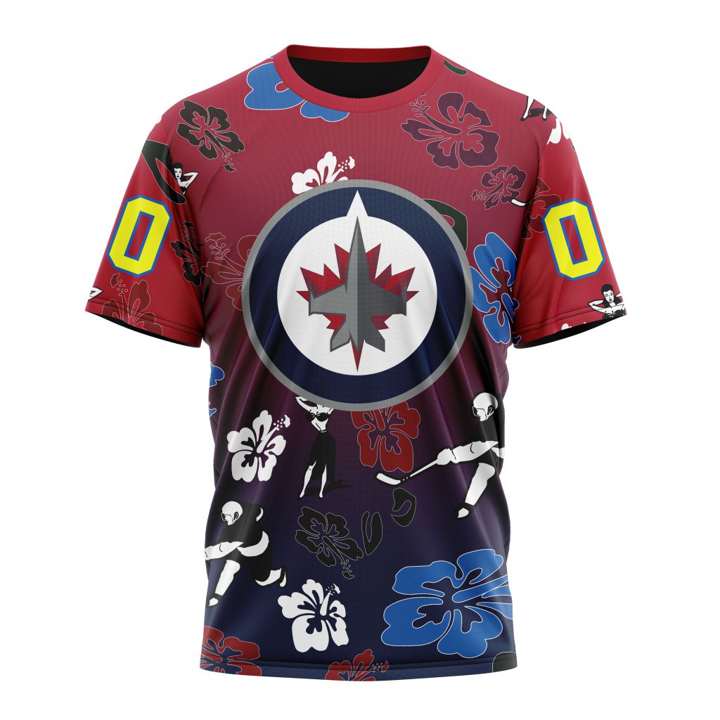 Winnipeg Jets X Hawaii Specialized Design For Hawaiia Personalized Name And Number T-Shirt Style 85867 Neasalamis.com