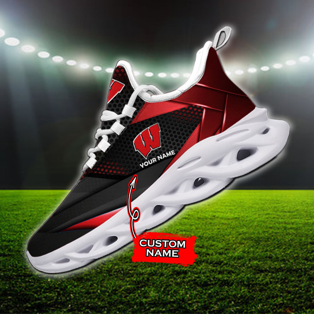 Wisconsin Badgers NCAA Max Soul Shoes Sneakers For Men And Women neasalamis.com