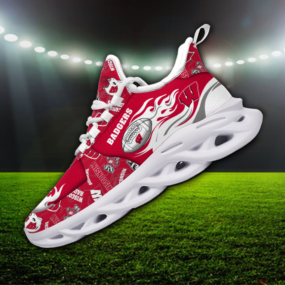 Wisconsin Badgers NCAA Max Soul Shoes Sneakers For Men And Women neasalamis.com