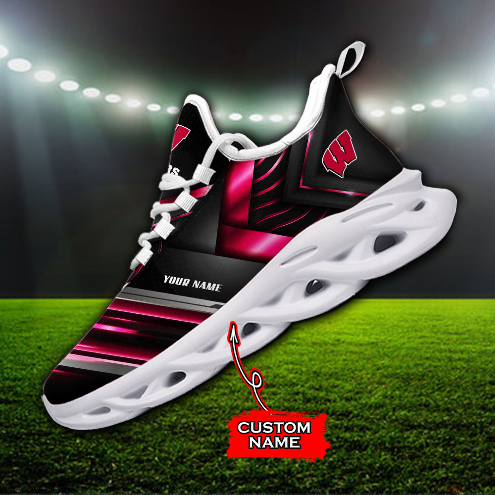 Wisconsin Badgers NCAA Max Soul Shoes Sneakers For Men And Women neasalamis.com