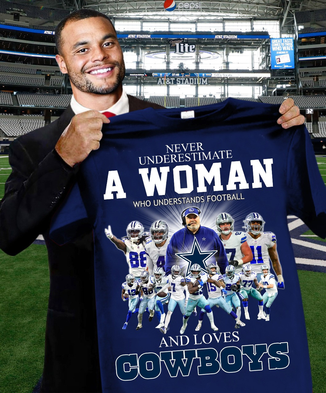 Women Loves Cowboys Football T-shirt Perfect Gift For Her Cowboys Fan Merch Neasalamis.com