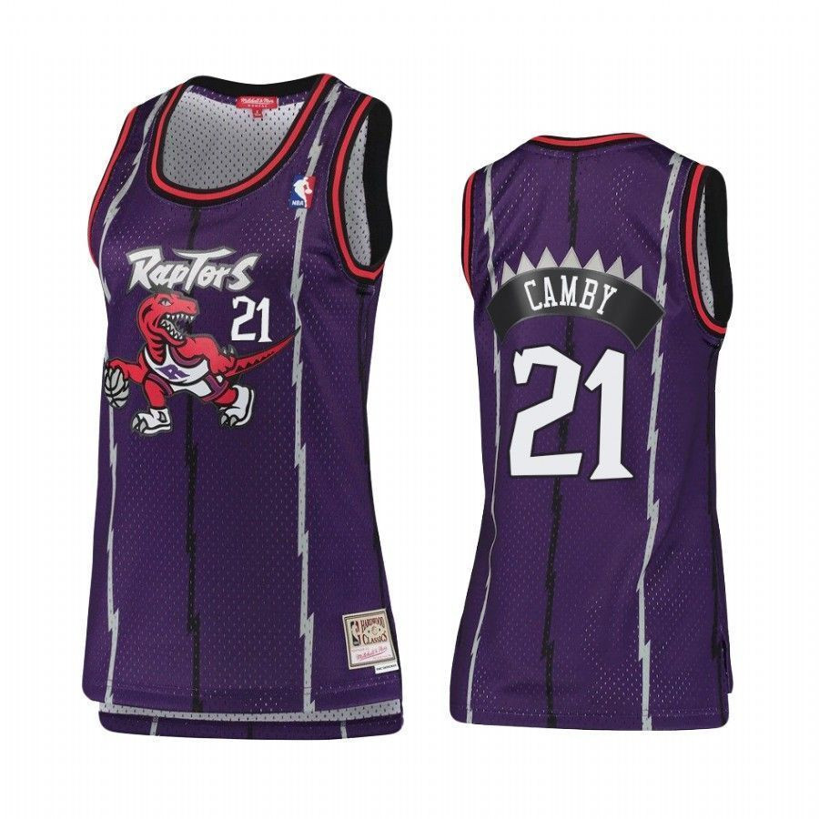 Women's Toronto Raptors Marcus Camby 21 Hardwood Classics Jersey Neasalamis