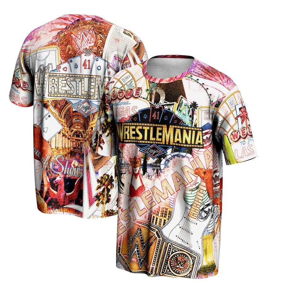 WrestleMania WWE 2025 Shirt ProSphere White WrestleMania 41 Landmark T-Shirt Mens Gifts Neasalamis.com