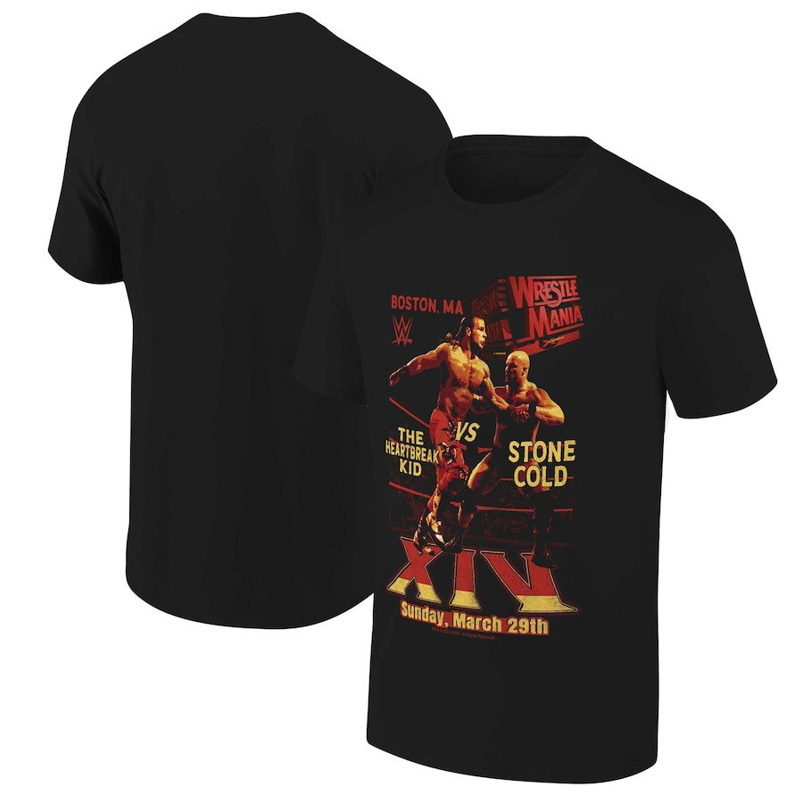 WrestleMania WWE 2025 Shirt WrestleMania XIV The Heartbreak Kid vs. Stone Cold T-Shirt Neasalamis.com