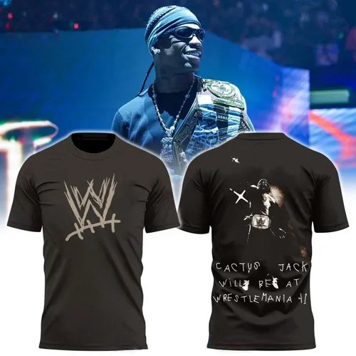 WrestleMania XLI Travis Scott 2025 T-Shirt Cool Neasalamis.com