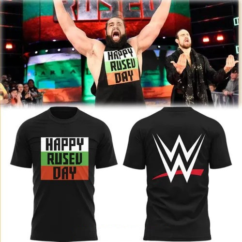 Wwe Happy Rusev Day 2025 Black T-Shirt Father's Day Presents Neasalamis.com