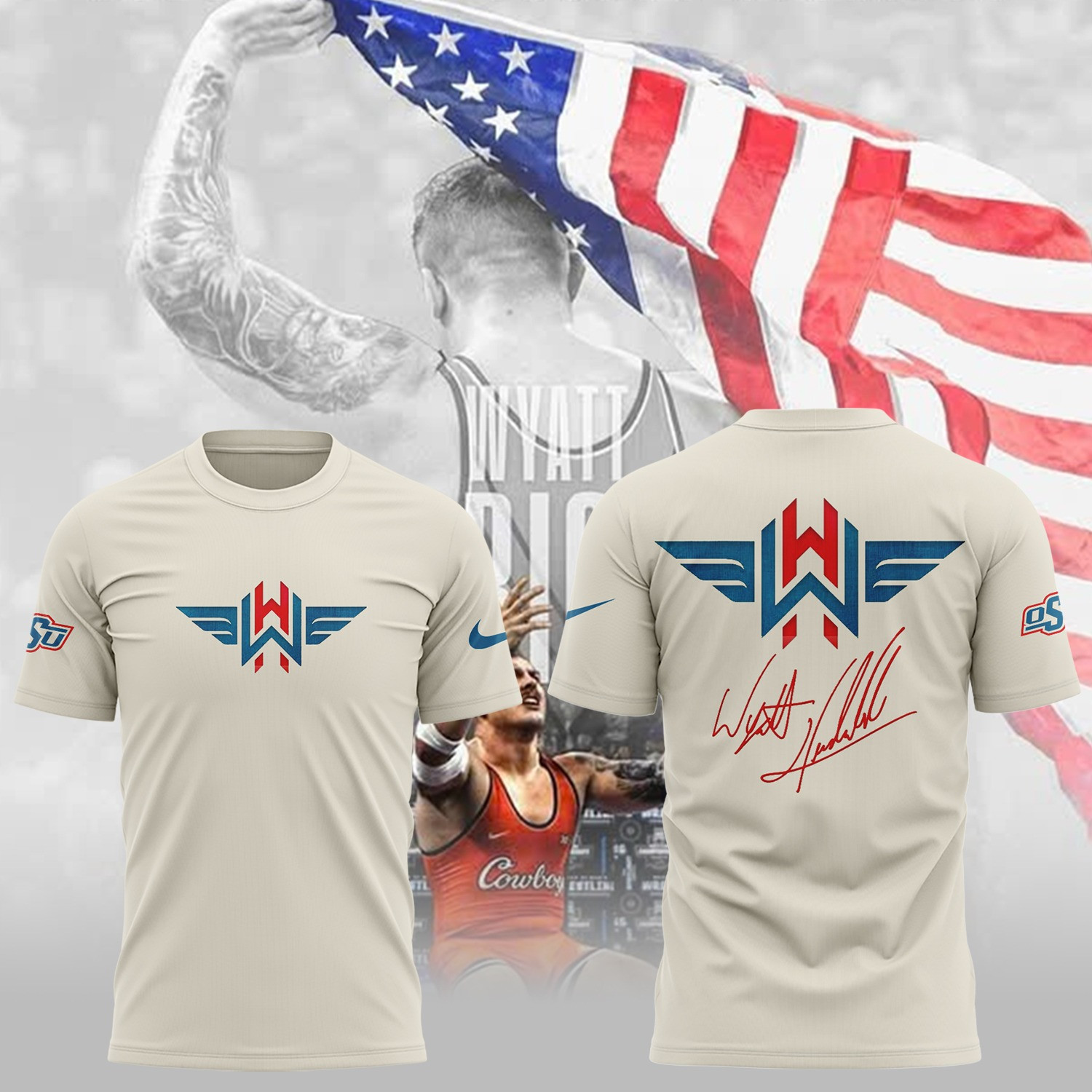 Wyatt Hendrickson T-Shirt Oklahoma State OSU Cowboy Wrestling Wyatt Merch Neasalamis.com