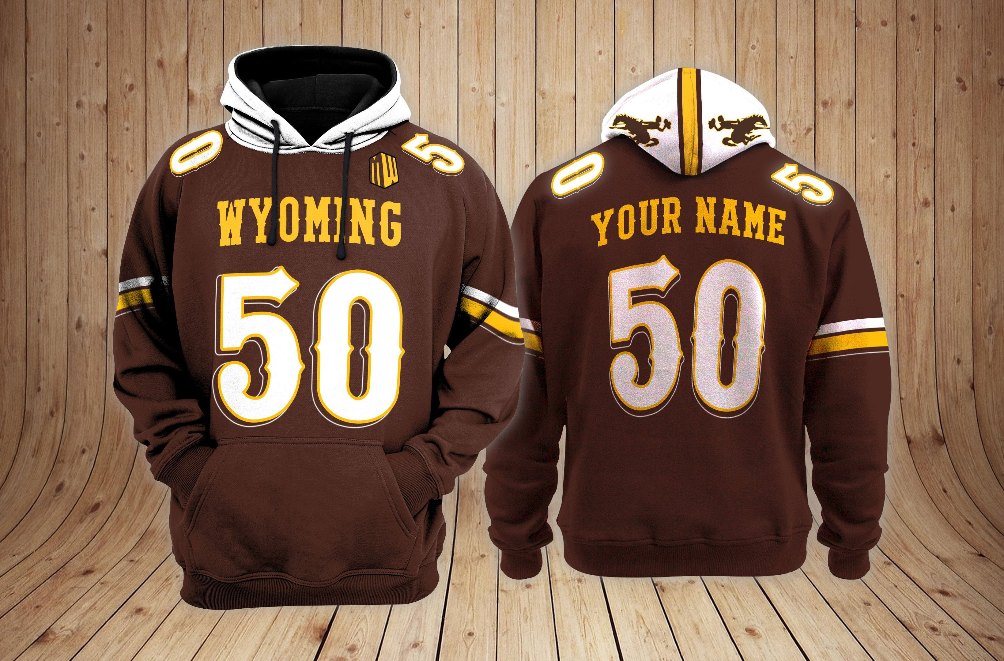 Wyoming Cowboys Football Custom 3D printed Sweatshirt Hoodie Zipped Hoodie Neasalamis