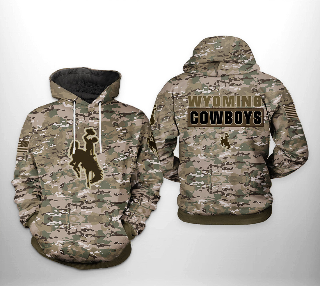 Wyoming Cowboys NCAA Camo Veteran Hoodie Neasalamis