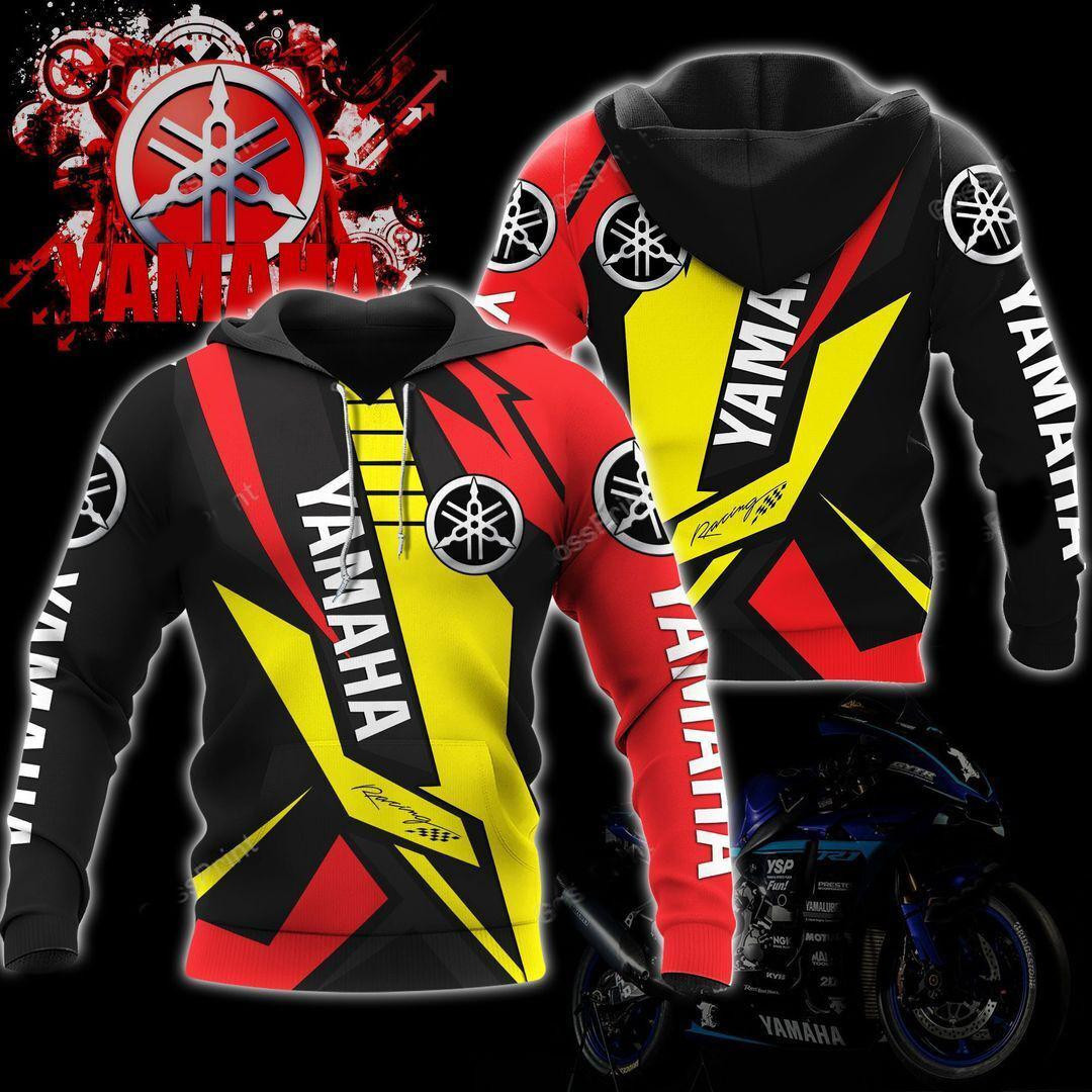 Yamaha Factory Racing All Over Print Hoodie Zip Hoodie Neasalamis