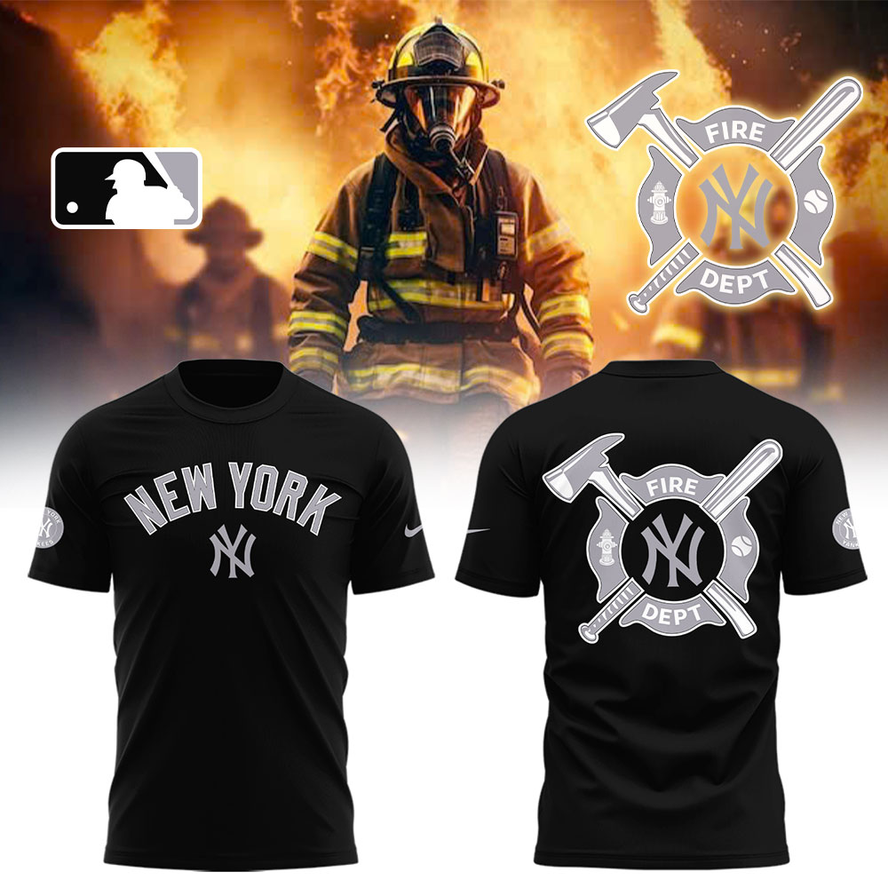 Yankees x Firefighter Appreciation Night 2025 T-Shirt For Baseball Players Neasalamis.com