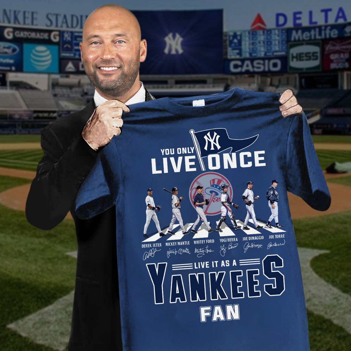 You Only Live Once Live It As A Yankees Fan T-Shirt Best Gifts For Yankees Fans Neasalamis.com