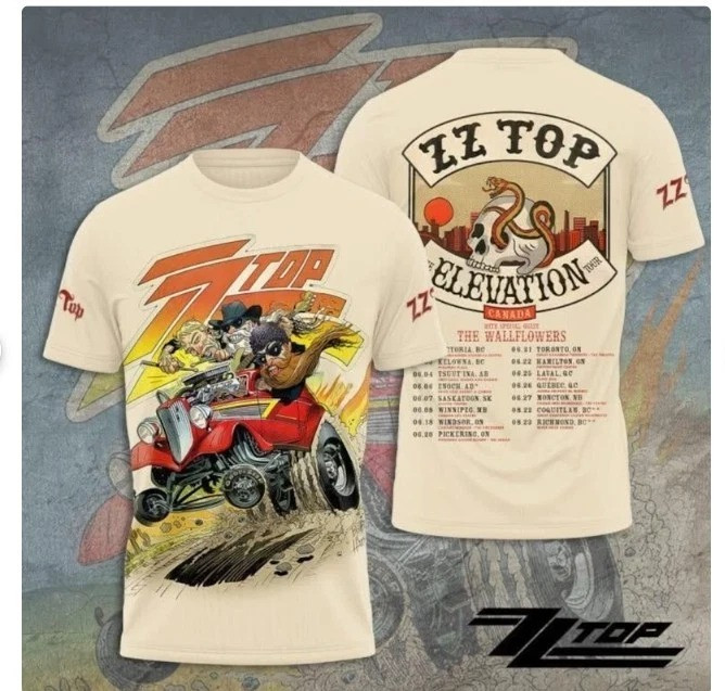 ZZ Top Tour 2025 Shirt 3D Unique Gift For ZZ Top Fans Neasalamis.com