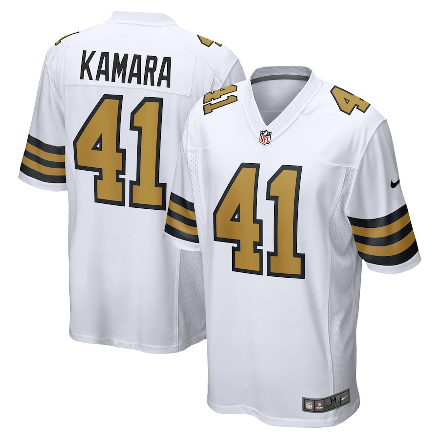 Alvin Kamara 41 New Orleans Saints Alternate Game Men Jersey - White JS1131